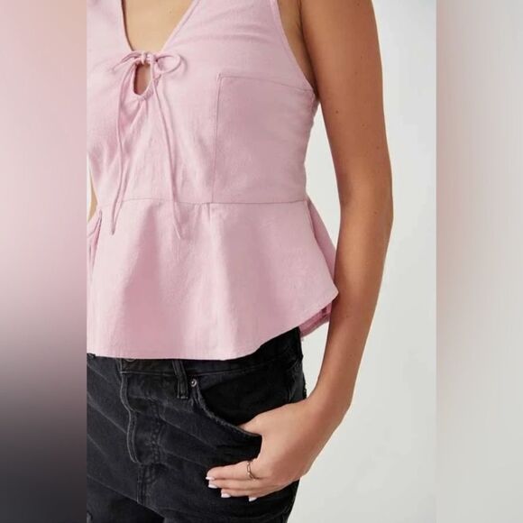 Free People Mika Tank Solid Pink Small NWT‎ in packaging - Picture 2 of 6